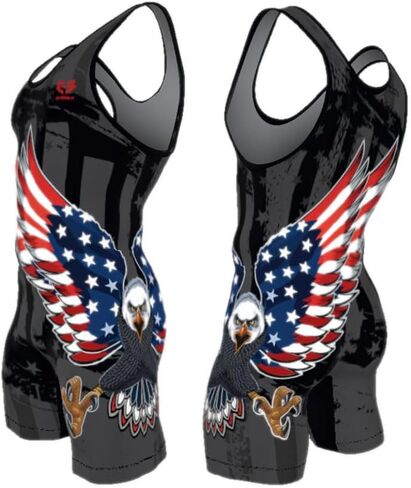 GO EARN IT للرجال American Eagle/Black Flag Singlet - مصارعة الشباب الفردية والرجال المصارعة الفردية in Saudi Arabia