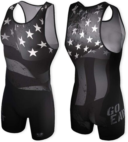 GO EARN IT للرجال American Eagle/Black Flag Singlet - مصارعة الشباب الفردية والرجال المصارعة الفردية in Saudi Arabia