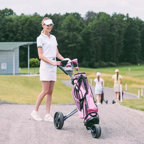 JANUS Golf cart, Foldable Golf Push cart, Golf Bag cart, Golf Pull cart with Phone Holder and Storage Bag. Golf Caddy had Large Wing or Small Wing, can be Suitable for Golf Bags of Different Sizes. in Saudi Arabia
