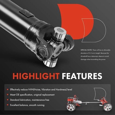 مجموعة عمود الدفع الأمامي الكامل A-Premium متوافقة مع Hummer H3 2006-2010، H3T 2009-2010، استبدال # 10376298، 15860584 in Kuwait