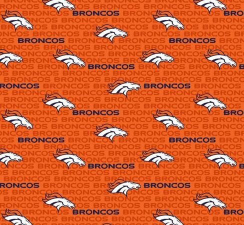 نسيج قطن Denver Broncos - نسيج قطني يحمل شعار فريق NFL من The Yard، ربع سمين، نصف ياردة، 1 ياردة، قطعتان من الياردات in Saudi Arabia