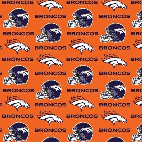 نسيج قطن Denver Broncos - نسيج قطني يحمل شعار فريق NFL من The Yard، ربع سمين، نصف ياردة، 1 ياردة، قطعتان من الياردات in Saudi Arabia