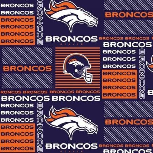 نسيج قطن Denver Broncos - نسيج قطني يحمل شعار فريق NFL من The Yard، ربع سمين، نصف ياردة، 1 ياردة، قطعتان من الياردات in Saudi Arabia