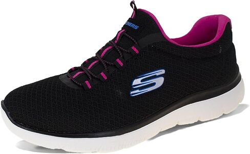 Skechers Sport Women's Summits Sneaker, Black/Fuchsia, 9.5 W in Saudi Arabia