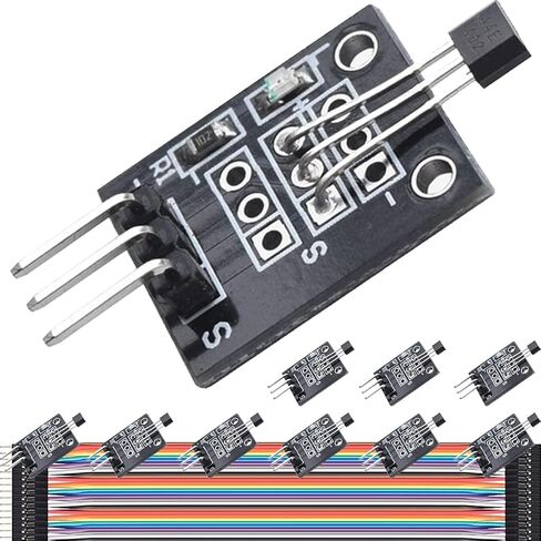10 Pcs KY-003 Hall Effect Magnetic Sensor Module 3144 Hall Effect Sensor DC 5V Unipolar for Arduino PIC AVR Smart Cars with Cable in Saudi Arabia