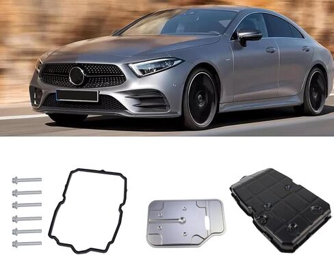 Automotive Transmission Oil Pan Set 8pcs for Mercedes-Benz 722.9 C250 C300 C350 CL550 CLS550 E250 E300 E350 G550 GL350 ML350 S550 SL550 SLK350 2212770100 2202710380 0049903512 2222700512 (9 piece set) in Saudi Arabia
