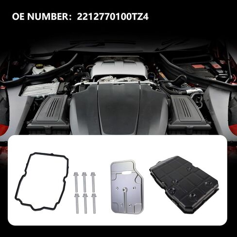 Automotive Transmission Oil Pan Set 8pcs for Mercedes-Benz 722.9 C250 C300 C350 CL550 CLS550 E250 E300 E350 G550 GL350 ML350 S550 SL550 SLK350 2212770100 2202710380 0049903512 2222700512 (9 piece set) in Saudi Arabia