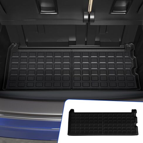 Rongtaod Cargo Mat متوافق مع 2021-2024 Toyota Sienna Trunk Mat Trunk Liner TPE جميع الأحوال الجوية بطانة البضائع غطاء المقعد الخلفي حامي 2023 ملحقات Sienna (مسند الظهر + حصيرة الجذع) in Kuwait