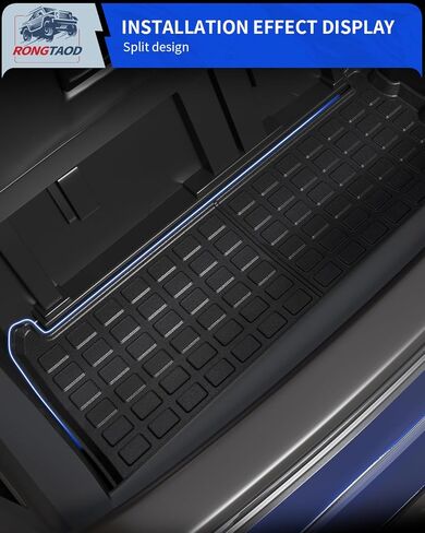 Rongtaod Cargo Mat متوافق مع 2021-2024 Toyota Sienna Trunk Mat Trunk Liner TPE جميع الأحوال الجوية بطانة البضائع غطاء المقعد الخلفي حامي 2023 ملحقات Sienna (مسند الظهر + حصيرة الجذع) in Kuwait