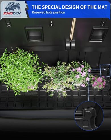 Rongtaod Cargo Mat متوافق مع 2021-2024 Toyota Sienna Trunk Mat Trunk Liner TPE جميع الأحوال الجوية بطانة البضائع غطاء المقعد الخلفي حامي 2023 ملحقات Sienna (مسند الظهر + حصيرة الجذع) in Kuwait