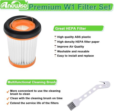 استبدال فلتر WV201 لسمك القرش Wandvac ION W1 S87 اللاسلكي المحمول WV200 WV201 WV205 WV220 WV200C WV221 WV201BK عصا المكنسة الكهربائية، 6 عبوات من مرشحات المكنسة الكهربائية المحمولة، الجزء #XHFWV200 in Saudi Arabia