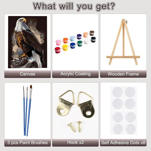 SENQAO Hummingbird Paint by Number for Adults Framed Canvas, Flower DIY Arts and Crafts for Adults Beginner with Wooden Easel, Paint Brushes, Acrylic Paint Set for Home Wall Decor 12x16inch in Saudi Arabia