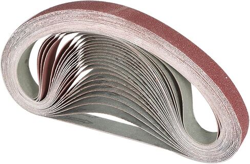 Kimllier 24 حزمة من أحزمة الصنفرة 1 بوصة × 30 بوصة ورق رمل من أكسيد الألومنيوم 60، 80، 120، 150، 240، 400 حبيبة in Kuwait