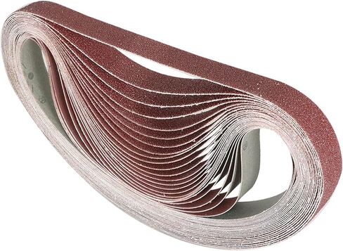 Kimllier 24 حزمة من أحزمة الصنفرة 1 بوصة × 30 بوصة ورق رمل من أكسيد الألومنيوم 60، 80، 120، 150، 240، 400 حبيبة in Kuwait