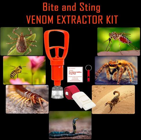 Tactical Ifak Trauma Kit, Emergency First Aid Bleeding Control Ifak Kit, Snake Bite Kit, Bee Sting Kit, Venom Extractor Suction Pump, Bite and Sting First Aid Supplies in Saudi Arabia