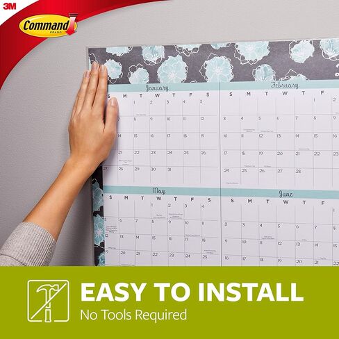 Command Poster Strips, Damage Free Hanging Poster Hangers, No Tools Wall Hanging Strips for Posters, 48 White Command Adhesive Strips in Saudi Arabia