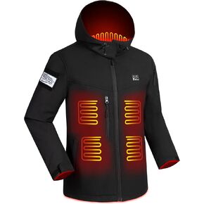 Upgraded Lightweight Heated Jacket for Men - Rechargeable Heating Jacket with 10000mAh Large Capacity Battery Pack - Grey (Small)