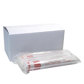 25ml Serologicla pipettes Disposable Plastic Polystyrene Pipettes, Individually Wrapped, Sterile, Pack of 100