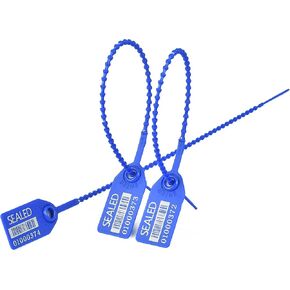 500 Green Plastic Barcode Seals, Sequentially Serial Plastic Tamper Seals Security Tags, Numberd Zip Ties Pull-Tite Security Seals, Tamper Proof Tags Plasic Locks for Fire Extinguishers