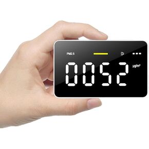 Air Quality Monitor, Indoor Air Quality Monitor, Air Quality Tester for Home, Detects PM2.5 and VOCs, for Home Office School Hotel Gym Car.