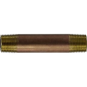 Midland 40-048 Brass Nippple, 5" Length, 3/8" Diameter,
