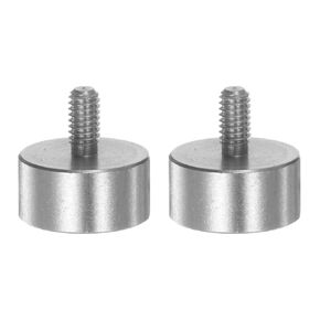 HARFINGTON 2pcs Flat Contact Points 8mm Dia 5mm Length M2.5 Thread 303 Stainless Steel for Dial Digital Indicator Depth Gauge Thickness Gauge