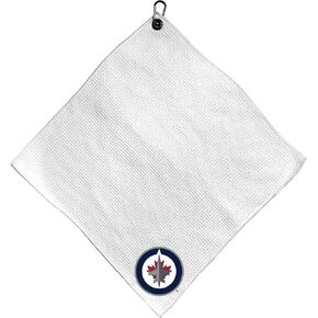 TG Team Golf NHL Team Golf NHL Microfiber Towel - 15" X 15" (White) with Carabiner Clip, Premium Microfiber with Deep Waffle Pockets- Superior Water Absorption and Quick Dry Golf Cleaning Towel