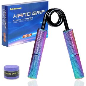 Gradient Color Metal Hand Grip Strengthener Including 50LB-350LB Non-Slip Heavy Duty Grip Strengthener for Forearm Hand Workout, Home Gym, Grip Trainer