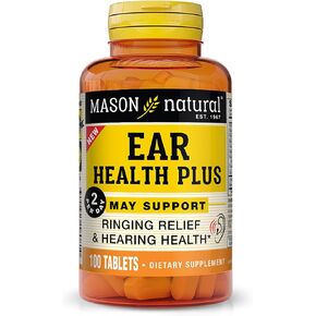 MASON NATURAL Ear Health Plus with B Vitamins, 50 Day Supply, Supports Normal Ear Health and Ringing
