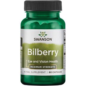 Swanson Maximum Strength Bilberry 250 Milligrams 60 Capsules