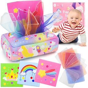 4 in 1 Baby Toy for 6 12 18 Month, Montessori Toys for Babies 6-12 Months, Baby Busy Cube Toys, Stacking Toys, Unicorn Pull String Travel Toy, Piano Xylophone Toy, Birthday Gift for 5 6 9 month baby