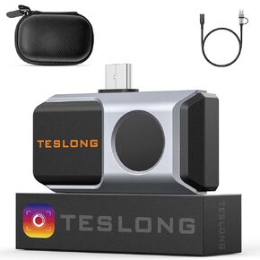 Teslong 160x120 Thermal Camera for Android - Thermal Imaging Camera,50mK Heat Sensitivity, 5℉ to 1112℉ Testing Range, 6 Color Palettes, Works for Smartphones and Tablets & PC(Not for iOS)