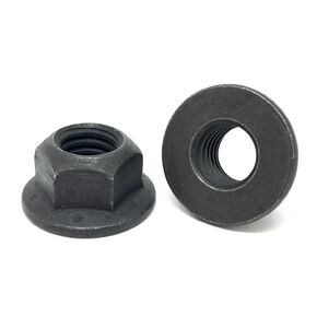 (15 Pieces) 3/8"-24 Grade 8 Hex Flange Prevailing Torque Top Lock Nuts Phos &Oil