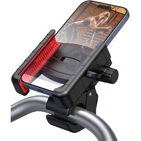 Phone Mount Holder Compatible with Peloton Bike, Exercise Bike - Secure Fit and Quick Lock - 360 Degree Rotation - for Indoor Stationary Exercise Bikes -Fit with iPhone & Android Phone