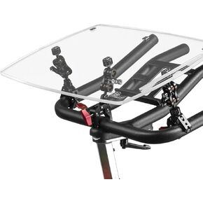 TFD Acrylic Holder Bike Tray - Universal Laptop Tray Holder - Adjustable Laptop Stand for Exercise Bikes - Bike Accessories - Bike Holder Exercise Tray for Laptop, Books, & More