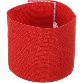 PATIKIL 9.4x2.5 Soccer Captain C Armband, Nylon Unisex Elastic Arm Band Adjustable for Youth Adult Team Training, Red