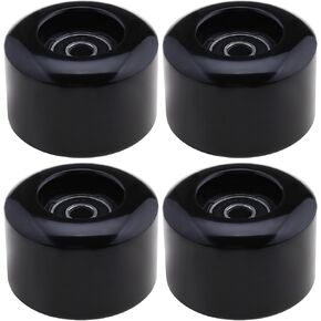 Create idea 4PCS Roller Skates Wheels 54mm Diameter 80A Hardness Quad Skates Rechange Wheels with ABEC-9 608RS Bearings Replacement Wheels Black