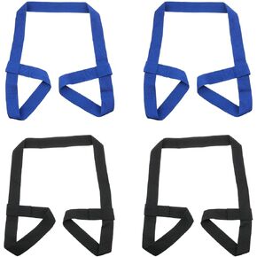 4PCS Adjustable ski Boot Suspenders, Snowboard bootsshoulder Straps, Yoga Mat Suspenders, Yoga Mats, Yoga Accessories, Yoga Room Gym, Adjustable Straps(Black*2, Blue*2)
