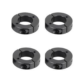 (4-Pack) Shaft Collar 3/4" Bore, Carbon Steel Double Split Clamp-On Shaft Collars Style, 11/2" OD, 1/2" Thickness, with M4 Set Screws