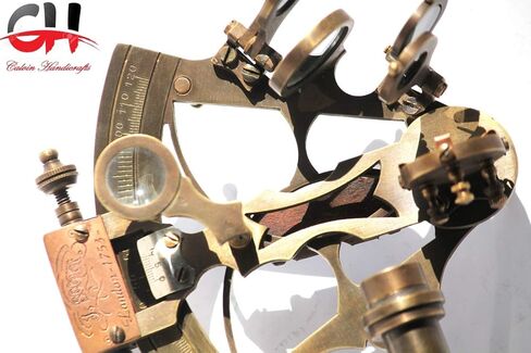 CH (مع الجهاز) آلة السدس البحرية النحاسية مقاس 3.5 بوصة | السداسية البحرية العتيقة | آلة السدس النحاسية in Kuwait