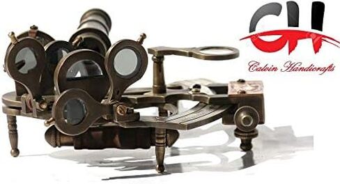 CH (مع الجهاز) آلة السدس البحرية النحاسية مقاس 3.5 بوصة | السداسية البحرية العتيقة | آلة السدس النحاسية in Kuwait