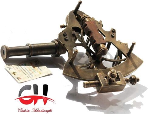 CH (مع الجهاز) آلة السدس البحرية النحاسية مقاس 3.5 بوصة | السداسية البحرية العتيقة | آلة السدس النحاسية in Kuwait