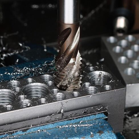 HARFINGTON Metric Spiral Flute Tap M12 x 1.75 AlTiN Coated M35 High Speed Steel Machine Screw Thread Milling Tap Tapping Threading Tools in Saudi Arabia