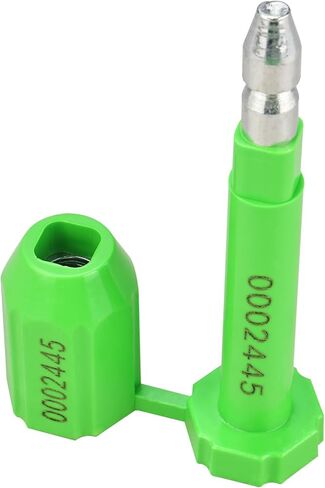Amarine Made Bolt Seal (50) Shipping Seal with Print Progressive Numbering for Cargo Containers and Truck Trailers, Cargo Container Seals Green (50) in Saudi Arabia