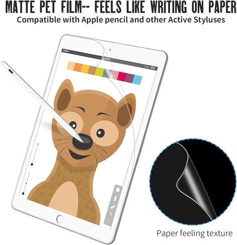واقي شاشة ورقي من Homagical لجهاز iPad Air 11 M2 2024، واقي شاشة ورقي غير لامع مضاد للتوهج متوافق مع Apple Pencil Pro، الكتابة والرسم والرسم عند الاستخدام على الورق in Saudi Arabia