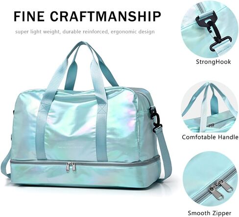 Gym Bag for Women Sports Travel Duffel Bag with Toiletry Bag Weekender Overnight Carry On Bag with Shoes Compartment Wet Pocket for Girls Yoga Workout Swim Bags Yellow in Saudi Arabia