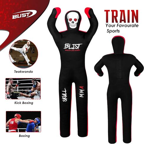 MMA Dummy Judo Grappling Dummy Punching Bag Brazilian BJJ JIU Jitsu Sitting Position Dummy Wrestling Martial Arts Boxing Karate Training Dummy (UNFILLED)… in Saudi Arabia