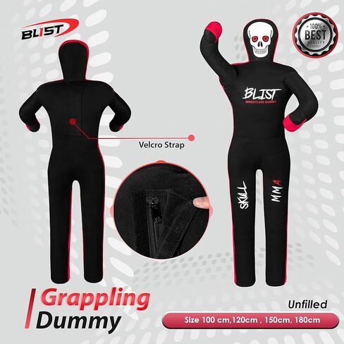 MMA Dummy Judo Grappling Dummy Punching Bag Brazilian BJJ JIU Jitsu Sitting Position Dummy Wrestling Martial Arts Boxing Karate Training Dummy (UNFILLED)… in Saudi Arabia