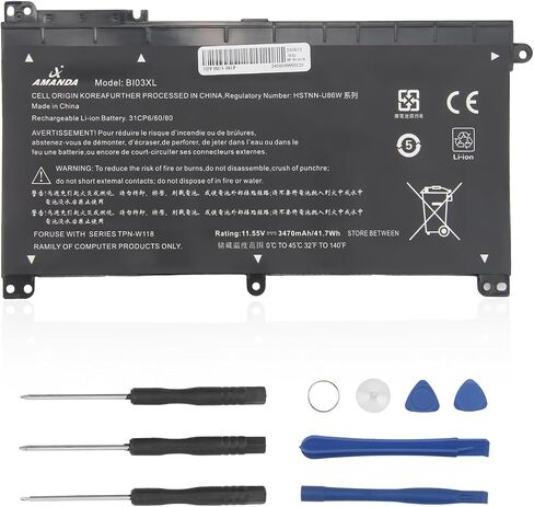 Amanda SS03XL 933321-855 Battery for HP EliteBook 840 G5 G6 EliteBook 730 735 740 745 830 836 846 G5 EliteBook 735 745 830 840 G6 Zbook 14U G6 Series HSN-I12C HSTNN in Saudi Arabia