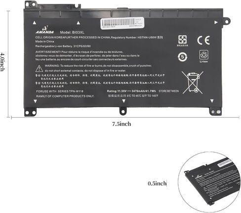 Amanda SS03XL 933321-855 Battery for HP EliteBook 840 G5 G6 EliteBook 730 735 740 745 830 836 846 G5 EliteBook 735 745 830 840 G6 Zbook 14U G6 Series HSN-I12C HSTNN in Saudi Arabia